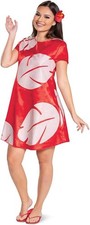 Lilo Deluxe Disney Stitch Movie Girl Fancy Dress Up Halloween Adult Costume
