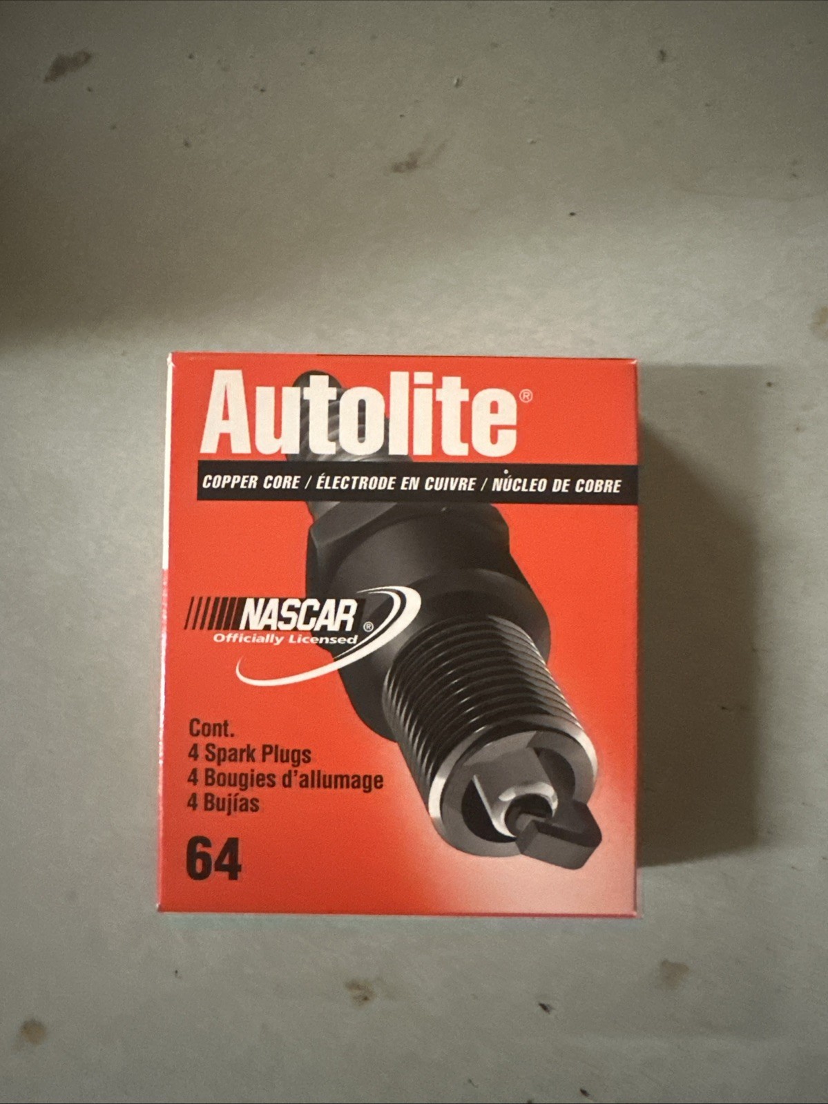 SPARK PLUGS AUTOLITE 64 COPPER CARTON OF 4 PLUGS New In Box