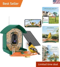 Solar-Powered Smart Bird House with HD Camera & AI - Perfect for Bird Lovers