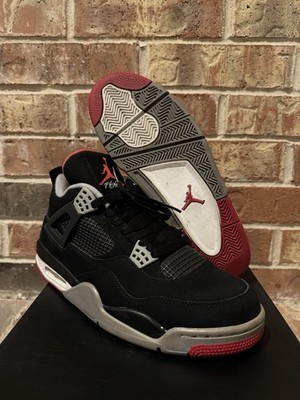 VNDS 11 Nike Air Jordan 4 Retro IV Black Cement Bred Chicago 308497-089 Men