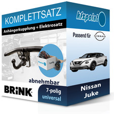 Für Nissan Juke 07.2014-12.2019 BRINK Anhängerkupplung abnehmbar + 7polig E-Satz