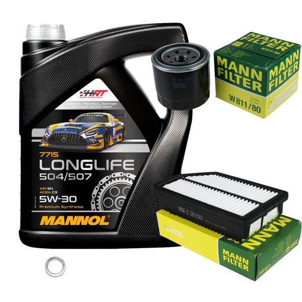 Mann Inspektionspaket 5L Mannol Longlife 5W-30 FüR KIA Soul II 1.6 T-Gdi 2.0-image