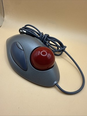 Logitech Trackman Marble USB T-BC21 Trackball Silver Ergonomic Mouse