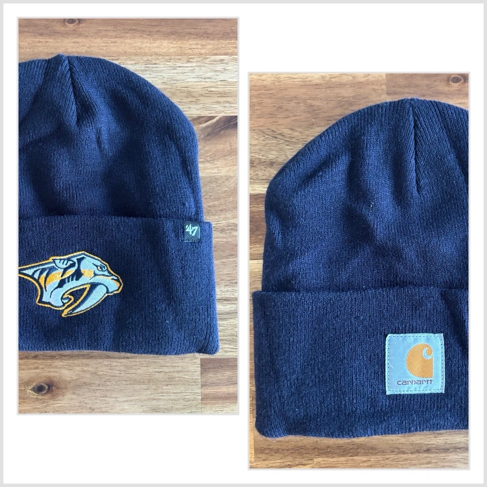 Carhartt x NHL '47 Nashville Predators Tejido Gorro Gorra Hockey Tennessee OS Foto 2 de 4