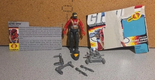 G.I. Joe Vintage 1988 Astro-Viper & File Card ARAH Hasbro Only Missing Hoses