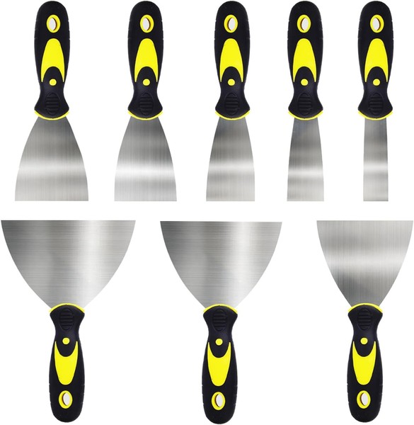 8 StüCk Spachtel Set, Edelstahl Malerspachtel Spachtel Set Mit Kunststoffgriff-image