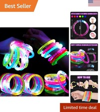 Non-Toxic 36Pcs LED Bracelets - Colorful Glow Party Favors for All Occasions