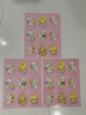 Vintage  Gibson Greetings  Easter Stickers. Package Of 3 Sheets. Brand New.
