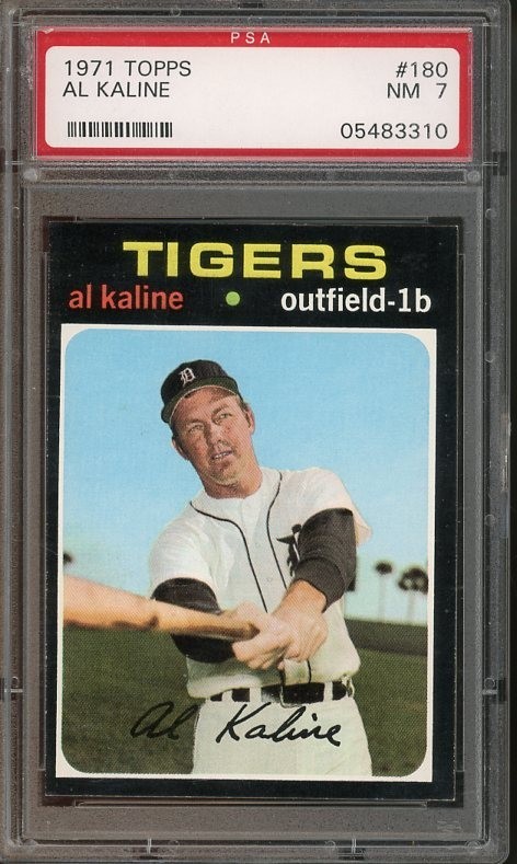 1971 Topps #180 Al Kaline NM PSA 7 Detroit Tigers 3310
