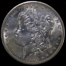 1901-O $1 Morgan Silver Dollar with UNC Detail Cleaned #M1
