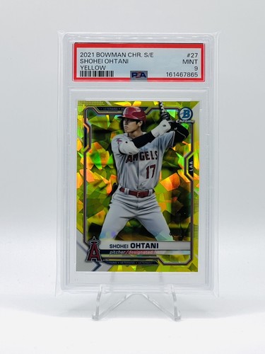 2021 Bowman Chrome Sapphire Edition - Shohei Ohtani - Yellow - /50 - PSA 9