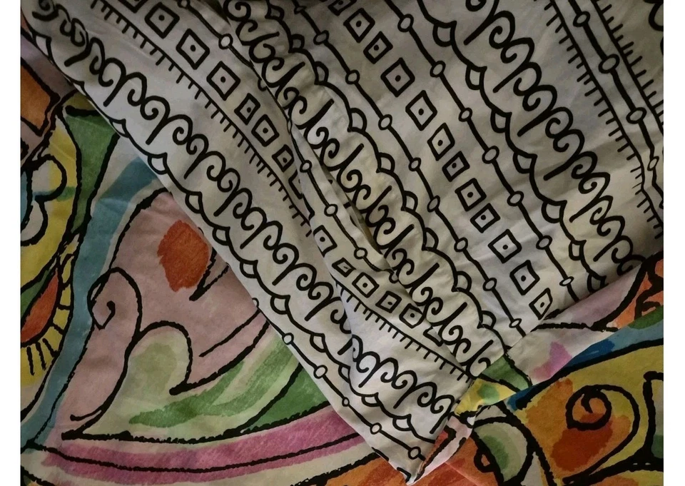 Vintage HOMEWARE MMK Duvet Cover TWIN Floral Multi-Color Colorful  - Image 3 of 4