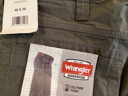 Wrangler Workwear Technician Pants Size 40 X 30 Loden Color NWT - Picture 10 of 11