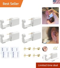 Professional-Grade Self Ear Piercing Kit - 4 Gun Set with Various CZ Styles