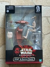 STAP & Battle Droid Figure Phantom Menace Deluxe Set Black Series Star Wars MIB
