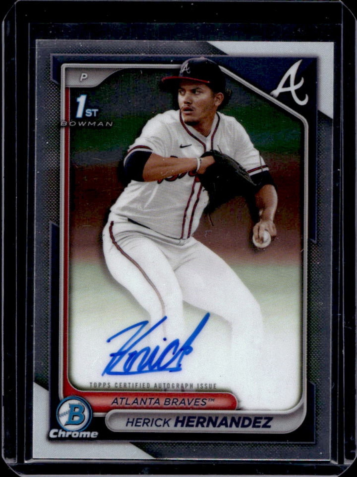 2024 Bowman Draft Herick Hernandez Chrome Auto 1st #CPA-HH Braves