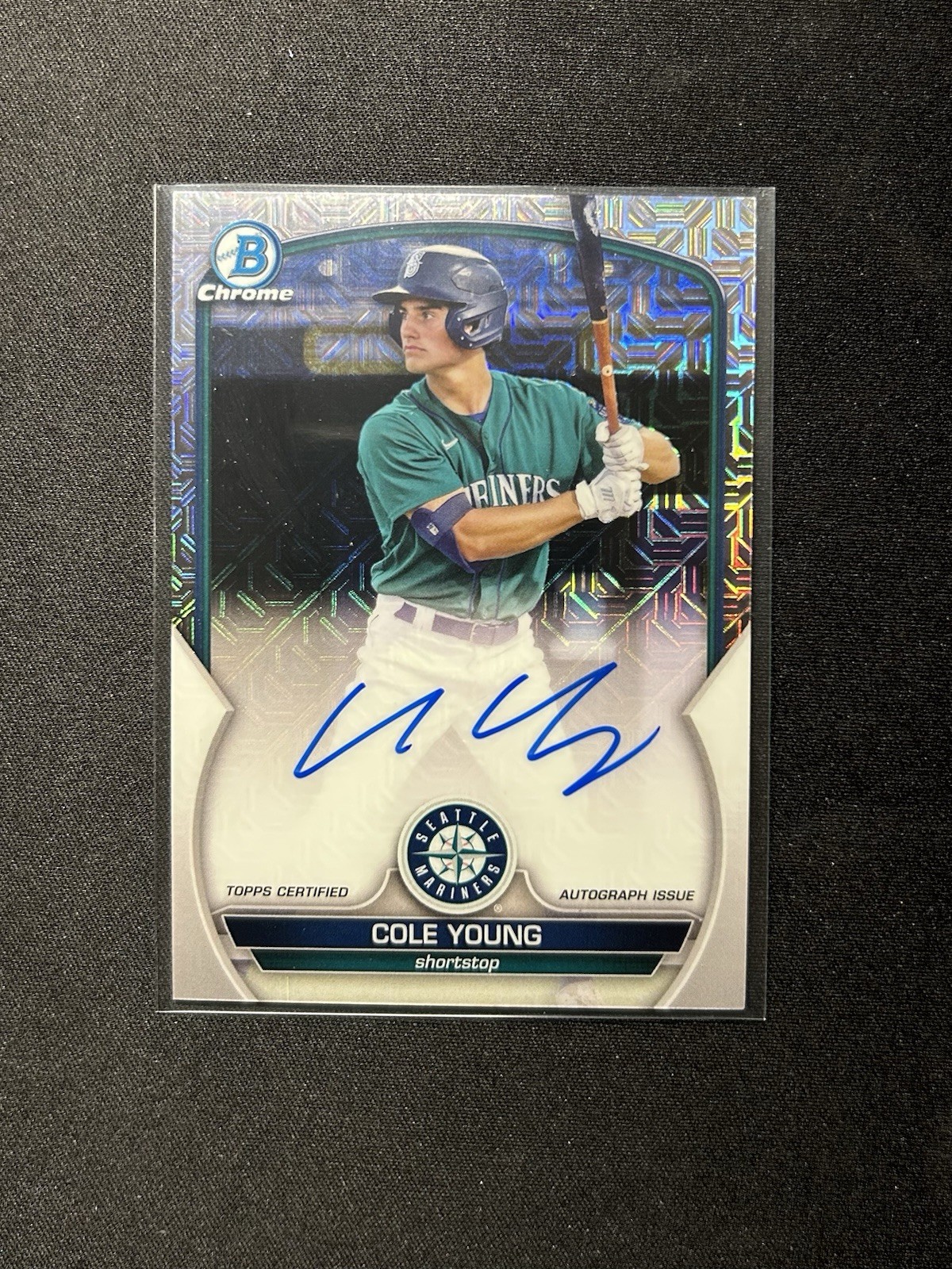 Cole Young 2023 Bowman Chrome #BMA-CY Auto Mega Box Mojo Mariners