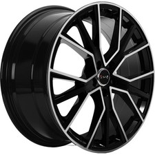 AVUS AF18 21" 9.5J 5x112 ET 31 66.6 BLACK POLISHED Alloy Wheels