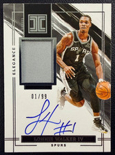 LONNIE WALKER IV 2021-22 Panini Impeccable Game-Worn Patch Autograph Jer # 01/99