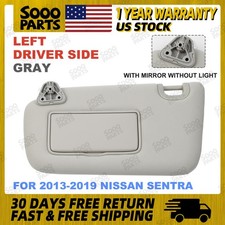 Left Driver Lh Gray Sun Visor W Mirror For 2013-2019 Nissan Sentra 96401-3sg8a
