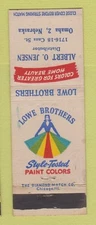 Matchbook Cover - Lowe Brothers Paint Albert Jensen Omaha NE girlie WEAR