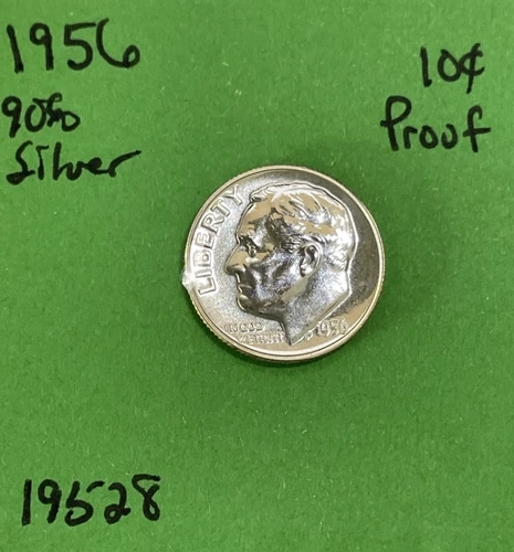 1956 Roosevelt Dime Gem Proof 90% Silver See Pictures