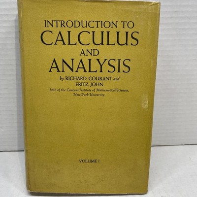 INTRODUCTION TO CALCULUS AND ANALYSIS  ,  VOLUME ONE  ;  661 PAGES ; COURANT