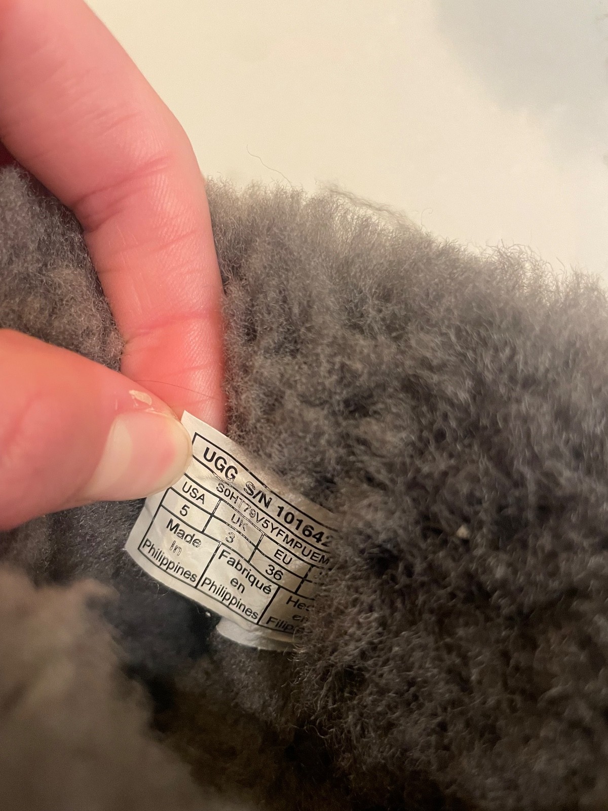 Grey Uggs Mini Bailey Button size 5 - image 4