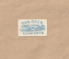 WW1. FLAG DAY PIN. circa 1918. SCARCE LAPEL BADGE. "OUR BOYS COMFORTS"