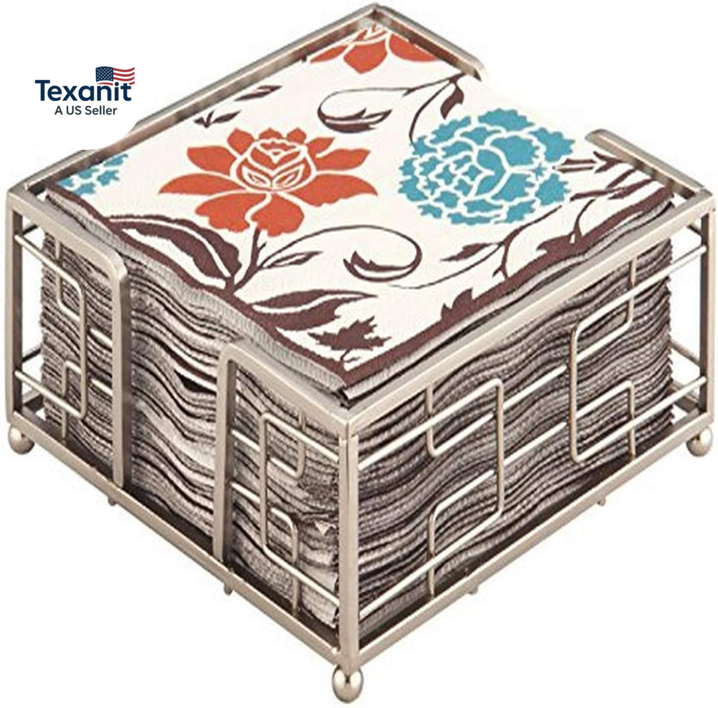 Hampshire Lunch Napkin Caddy, Brush Nickel
