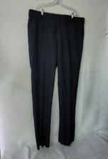 Edwards Signature Mens Poly Wool Woven Pants Black Washable Unhemmed 2720-010