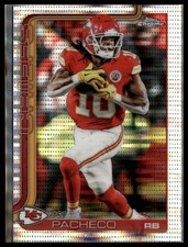 2025 Topps Chrome Football Isiah Pacheco Pulsar Refractor #149 Chiefs