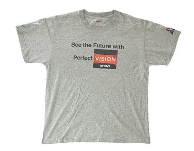 AMD Vision Grey Shirt Men s Large Advanced Micro Devices 2009 APU Processors