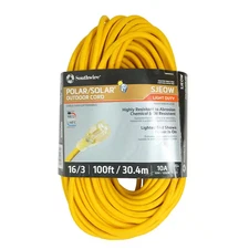 100 Ft. 16/3 SJEOOW Yellow Polar/Solar Standard Extension Cord