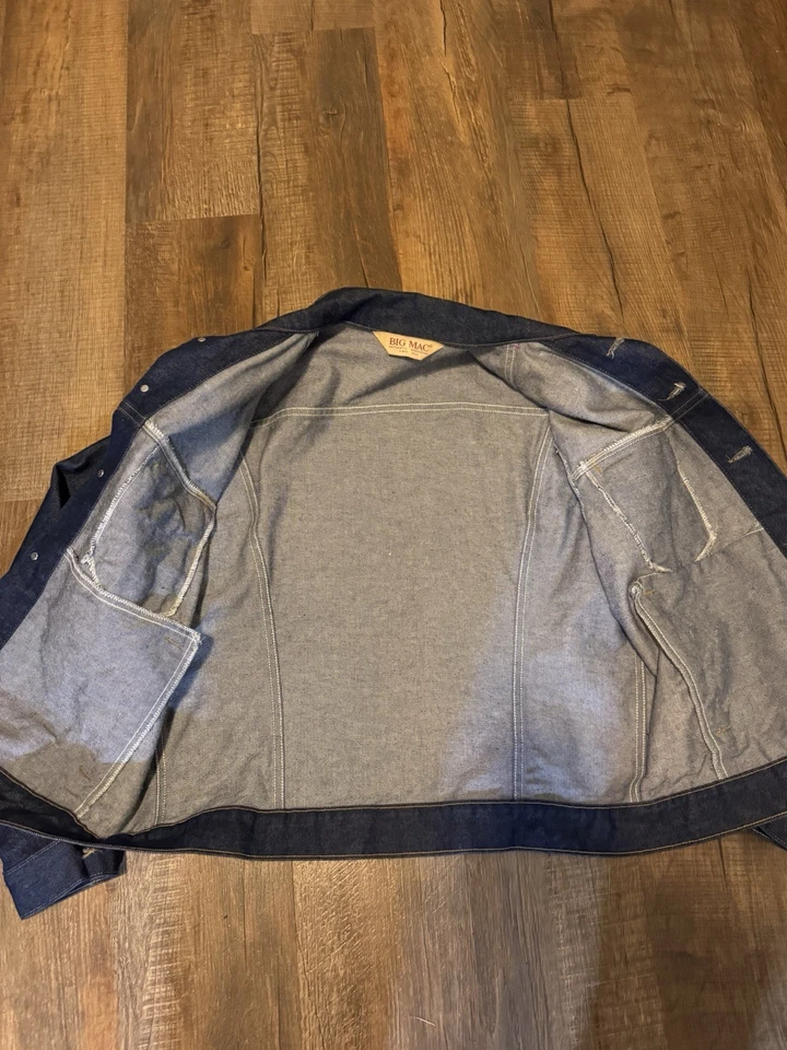 Chaqueta vaquera Big Mac vintage de trabajo con botones azul, años 80/90 Foto 4 de 4
