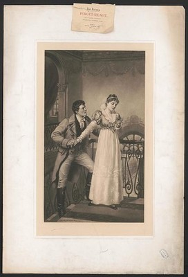 Photo:New York 1890 Forget-me-not Romantic Couple Print Opera Scene