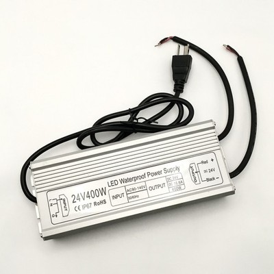 24V 400W LED Power Supply, IP67 Rainproof Waterproof Outdoor Driver