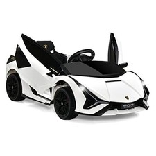 Kids 12V Licensed Lamborghini SIAN Ride On Car, Electric Vehicle for White