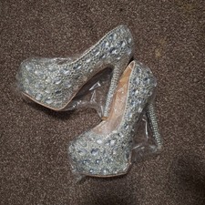 Womens Sparkly/Glitter Platform Dress Pumps/Heels