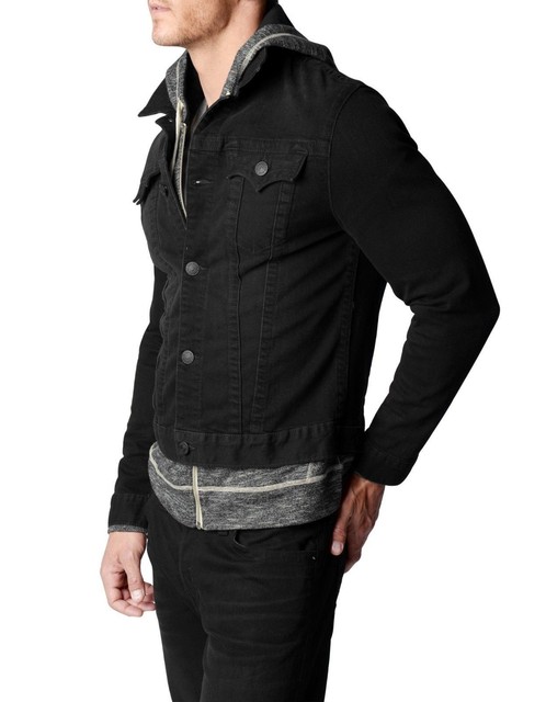 true religion denim jacket black