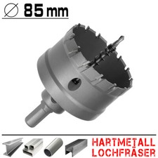 Hartmetall Flachschnitt Loch Fräser Eisen Metall Stahl Edelstahl Lochsäge Ø 85mm