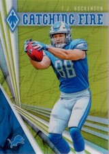 2019 Panini Phoenix Catching Fire Yellow #9 T.J. Hockenson /75 - NM-MT