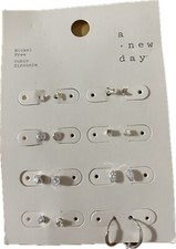 New Women's A New Day Mini Hoop Stud Earrings 8 Pair Nickel Free CubicZerconia