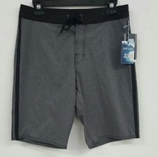 Roundtree  Yorke Surf Grey Black Stripe Men's Swimwear NWT 49.50 Choose Size