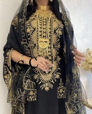 Islamic Gown Abaya Hand Work Dress Stylish Long Moroccan Dubai Farasha Kaftan