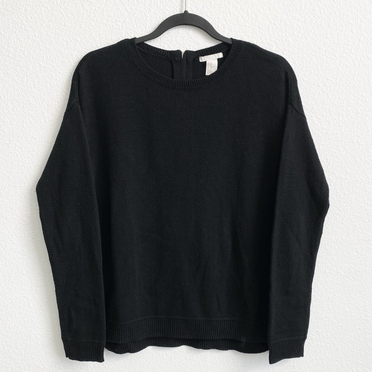 H&m Oversized Black Knit Sweater H&M Women's Black Crew Neck - Main Image