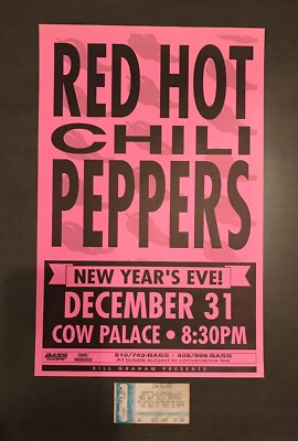 1991 RED HOT CHILI PEPPERS / NIRVANA SAN FRANCISCO CONCERT TICKET