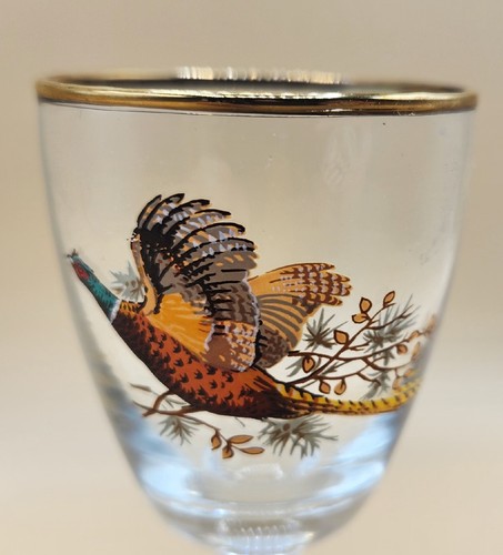 Vaso de bebidas de jerez de oporto licor faisán volador de colección 4" H, usado en excelente estado - Imagen 6 de 10