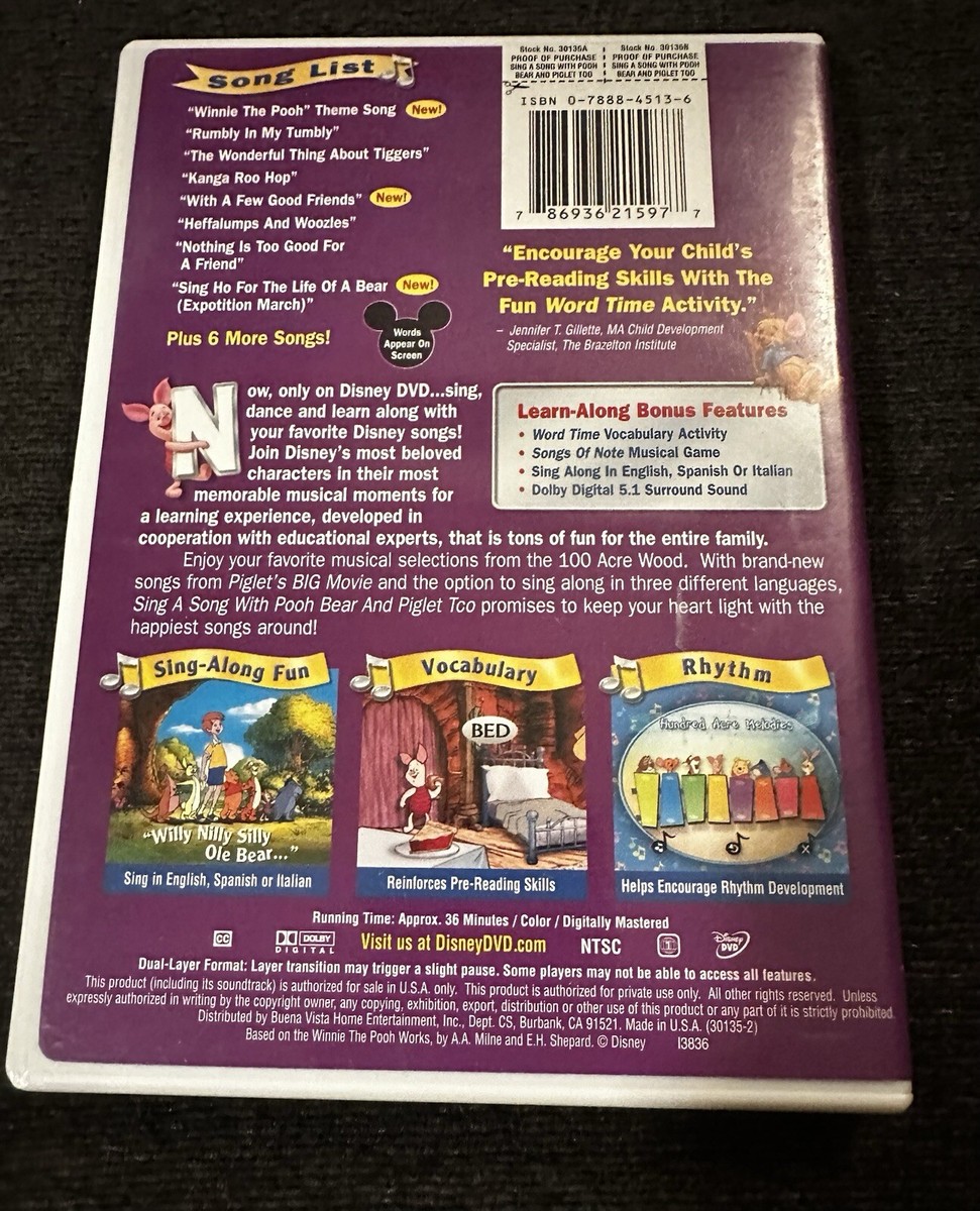 Disneys Sing Along Songs - Sing a Song with Pooh Bear and
