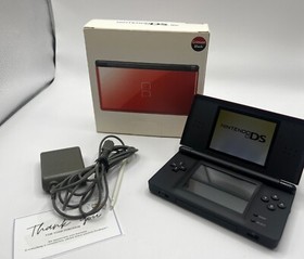Nintendo DS Lite Console W/Charger USG-001 Crimson Red/Black English